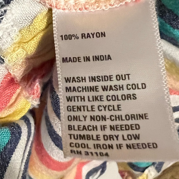 L Ruffles &  Candy Stripes Challis Romper - Picture 5 of 12